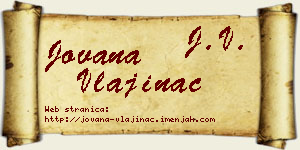 Jovana Vlajinac vizit kartica